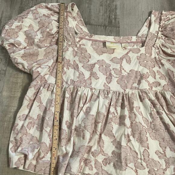 Maeve by Anthropologie Batia Textured Babydoll Top size LP - Picture 7 of 14